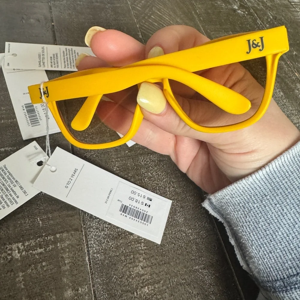JANIE AND JACK NWT Set Of 3 Sunglasses 0-2 years 2 Clear Purple 1 Yellow‎ Frame